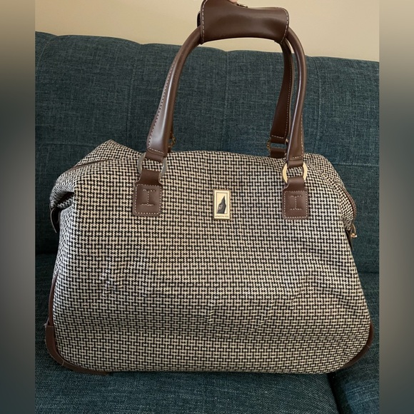 Vintage Roller London Fog Houndstooth Bag - Picture 1 of 14